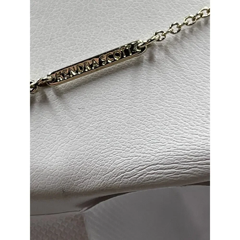 Kendra Scott Gold Plated Elisa Pendant Necklace‎ in Slate Gray Glass Illuision - Picture 10 of 14